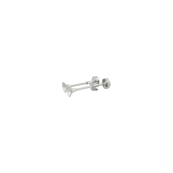Seachoice 14623 Compact Dual Trumpet Electric Horn 12V Stainless Steel 14623 - main